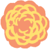 オレンジ色の花